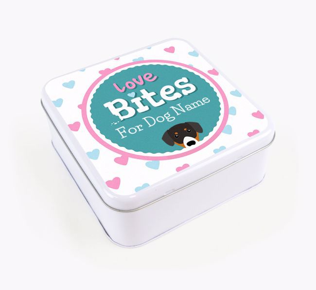 Personalised 'Love bites' Square Tin for your {breedFullName}